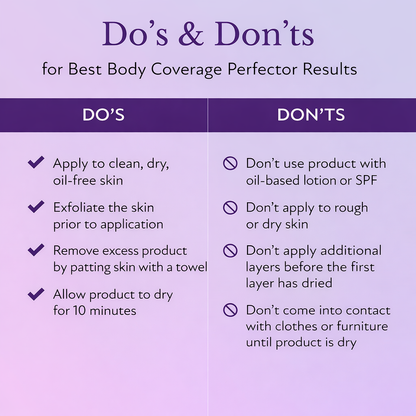 Body Makeup Coverage Perfector Long Wear Coverage Concealer Sweat-Proof Evens Skin Tones Tinted Cream for Cover Scarred Skin