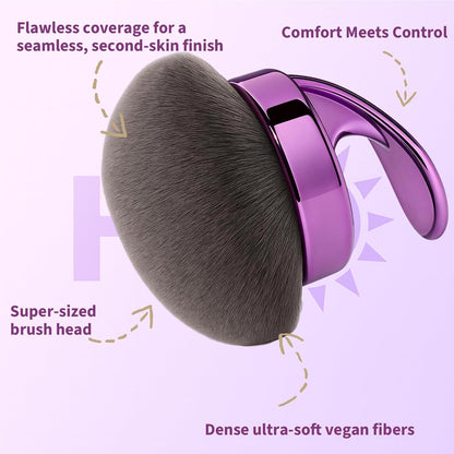 Achieve Flawless Skin with the Blend & Blur Ultra Large Body Makeup Brush in Elegant Purple - Perfect for Self Tanner and Bronzer Application!